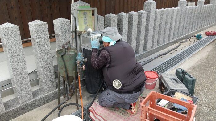 現場彫作業