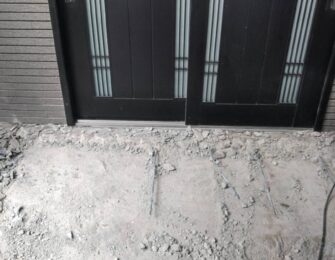 撤去・処分し、基礎コンクリートを打ちました